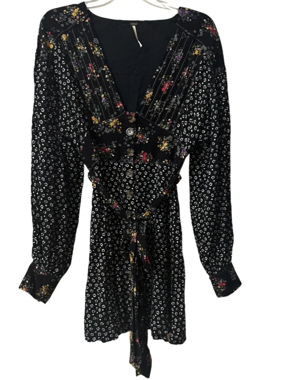 Free People Wonderland Print Dress With Mixed Patterns